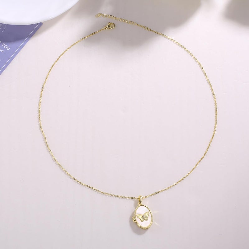 YOUFENG Love Heart Flower Locket Necklace that Holds Pictures Photo Locket Birthday Gifts - Image 3